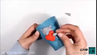 آموزش ساخت خرس مهربون با خمیر فیمو برای تزیین ماگ 2