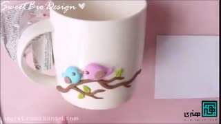 آموزش ساخت گنجشک با خمیر فیمو برای تزیین ماگ 3