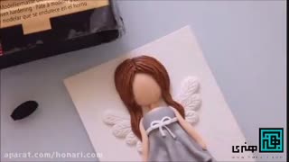 آموزش ساخت عروسک خمیری طرح فرشته 5