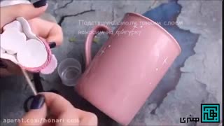 آموزش تزئین ماگ طرح خرگوش با استفاده از خمیر فیمو 8