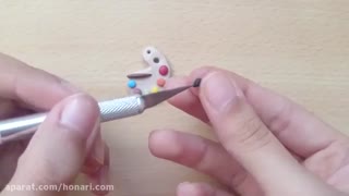 آموزش ساخت گوشواره با خمیر فیمو طرح پالت 4