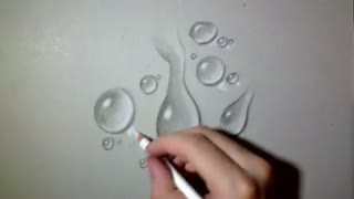 نقاشی بسیار زیبا از قطرات آب