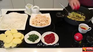 طرز تهیه هواری (میگو پلوی جنوبی) در ظروف کارال