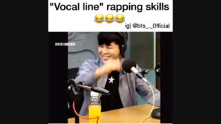 رپ خوندن وکال ها(bts)