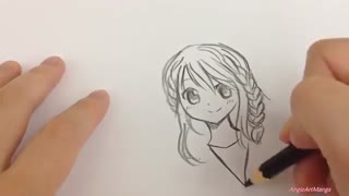 آموزش کشیدن نقاشی دختر انیمه ای شماره دو (درخواستی )