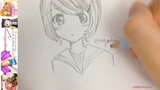 آموزش کشیدن نقاشی دختر انیمه ای  شماره سه (درخواستی )