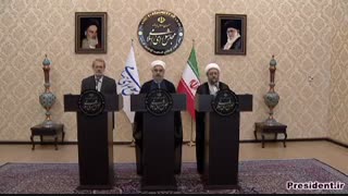 مصاحبه پس از مراسم تحلیف ریاست جمهوری در مجلس شورای اسلامی