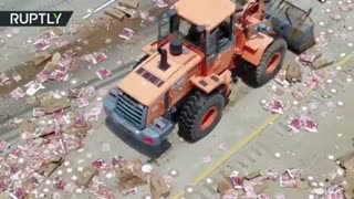 تصادف کامیون محموله از پیتزا در آرکاناس