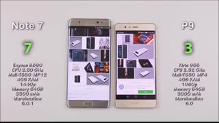 مقایسه سرعت و باتریHuawei P9وNote 7در macrotel.ir