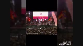 به نمایش در آمدن پرچم ایران در کنسرت مایکل جکسون