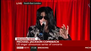 سخنرانی مایکل جکسون در تالار "O2 Arena" لندن - مارس 2009 زنده از BBC (بازگشت پادشاه پاپ)