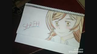 نقاشی من از بوسه ایزدی اولین بارم بود که نقاشی میکردم لایک بدین اگه قشنگ بود