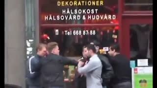 دعوا و درگیری بین چند ایرانی و چند سوئدی نژادستیز