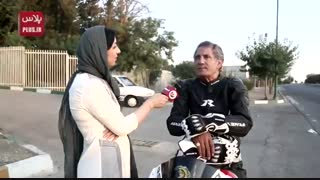 بازیگر سینمای ایران در غیرقابل منتظره ترین لباس و وسیله ممکن رویت شد