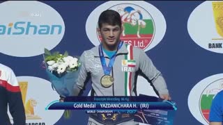 مراسم اهدای مدال طلای کشتی آزاد جهان به حسن یزدانی  sports