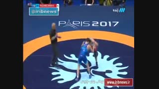 کشتی دیدنی قهرمان کشورمان حسن یزدانی دلاور مرد جویبار و دست یابی به مدال طلا