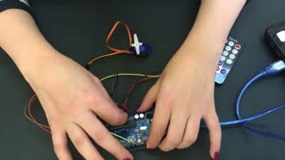 آموزش راه اندازی سروموتور با ریموت کنترل تلویزیون ir remote arduino servo