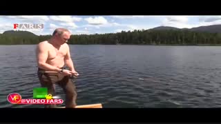 ماهیگیری با قلاب یک ورزش تفریحی جهانی است در ویدءو ولادیمیر پوتین رئیس جموری روسیه را در حال ماهیگیری اردک ماهی می بینید