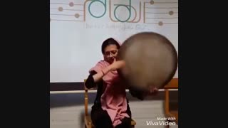 دف نوازی صبا (هنرجوی استاد فرهادبادپا