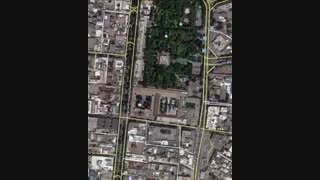 انطباق تصویری هوایی از چهارباغ اصفهان در سال 1316