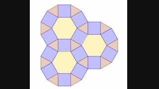 کاشی کاری با شش ضلعی و مربع و مثلث متساوی الاضلاع