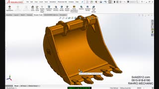 دانلود فیلم آموزش سالیدورک مدل بیل بلدوزر مکانیکی
