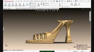 آموزش سالیدورک پیشرفته طراحی مدل کفش زنانه