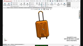 دانلود فیلم آموزش سالیدورک طراحی  مدل چمدان