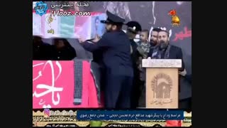 مراسم وداع با پیکر شهید مدافع حرم محسن حججی در صحن جامع رضوی