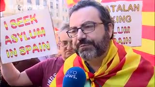 مخالفان استقلال کاتالونیا در بارسلون تظاهرات کردند