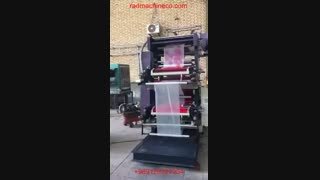 دستگاه چاپ نایلون فلکسو دو رنگ سفره یکبار مصرف نایلکس تبلیغاتی